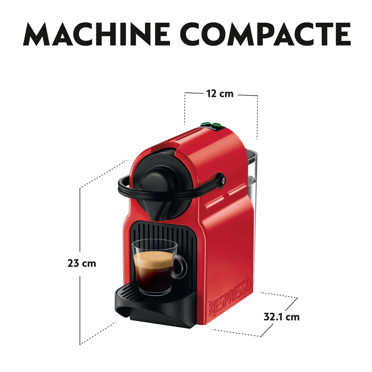 Machine à Café Inissia Rouge Rubis – Réservoir 0,7 L | Alviro
